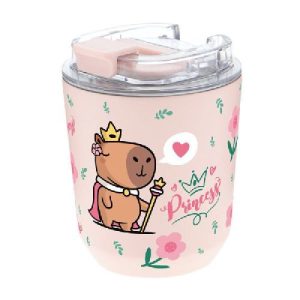 VASO TÉRMICO 280ML - PINK - QUEEN CAPIBARA