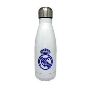 BOTELLA BLANCA DE ACERO 550ML REAL MADRID