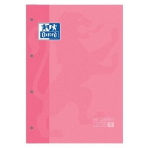 RECAMBIO A4 4 TALADROS 80H CUADRO 5MM OXFORD ROSA
