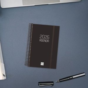 AGENDA ESPIRAL OPAQUE E5 1DP 2026 NEGRO