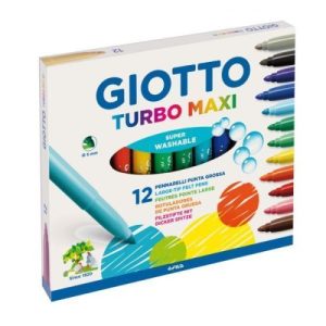 ROTULADOR GIOTTO TURBO MAXI GRUESO 12 COLORES SURT