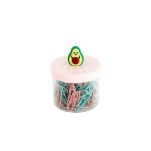 BOX OF PAPER CLIPS-AVOCADO