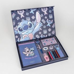 SET DE PAPELERIA STITCH AND ANGEL