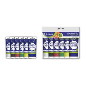 SET 6U PINTURA ACRILICA 75ML COLORES BASICOS