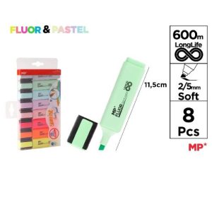 MARCADORES SET 8 UNDS FLUOR+PASTEL