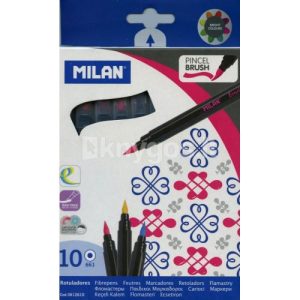 ESTUCHE 10 ROTULADORES PUNTA PINCEL MILAN
