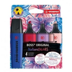 PACK MARCADOR STABILO BOSS NATURE 4 COLORES