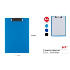 CARPETA RÍGIDA CON PINZA