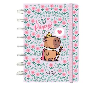 LIBRETA A5 CON DISCOS - 100H PINK QUEEN CAPIBARA