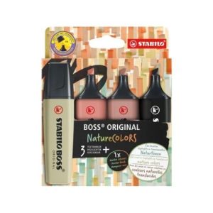 MARCADOR STABILO BOOS ORIGINAL NATURECOLORS 4 COLO