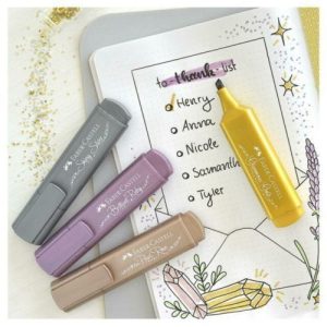 MARCADOR FLUOR FABER METAL ORO