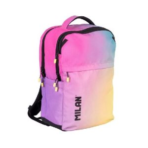 MOCHILA ESCOLAR 5 CREMALLERAS 45X28 PC SUNSET NEGRA