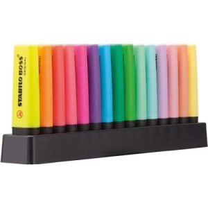 ROTULADOR STABILO BOOS FLUOR 15 UNDS