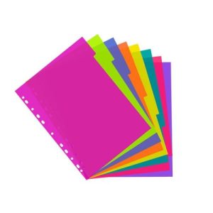 SEPARADORES PLUS A4 PP 8 COLORES
