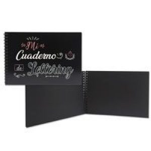 CUADERNO ESPIRAL DE LETTERING A5 32H NEGRAS 180G