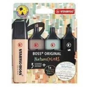 MARCADOR STABILO BOSS ORIGINAL NATURECOLORS 4 COLO