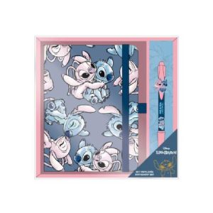 SET DE PAPELERIA CUADERNO + BOLIGRAFO STITCH