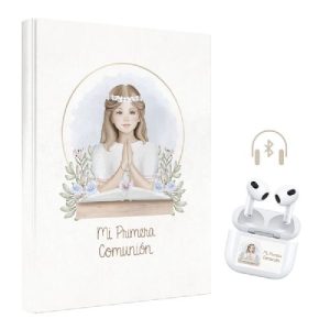 LIBRO COMUNION NIÑA ORLA + AURICULARES