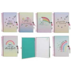 DIARIO ESPIRAL CON CANDADO MAGIC