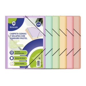 CARPETA BISMARK A4 CANGURO GOMAS SOLAPAS 330505 PASTEL PLASTICO