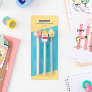 PENCILS WITH ERASER-MACARON