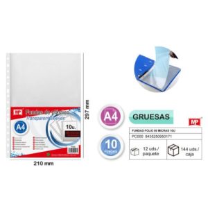 FUNDAS F?80 MICRAS 10 UDS CRISTAL