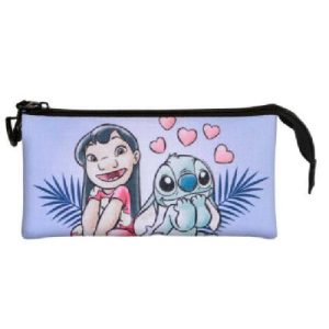 PORTATODO TRIPLE LILO Y STITCH COUPLE