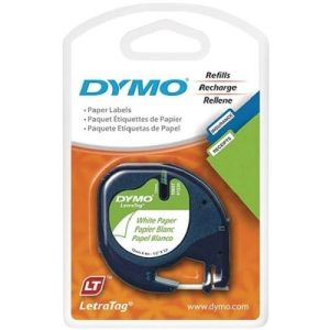 CINTA DYMO TAG 12MM PAPEL BLANCO